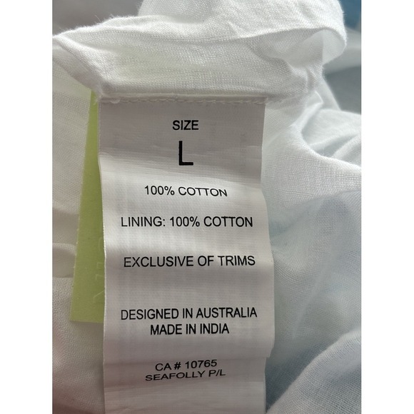 Seafolly Australia Cabana Tier Maxi Dress- Powder Blue Large - Picture 10 of 10